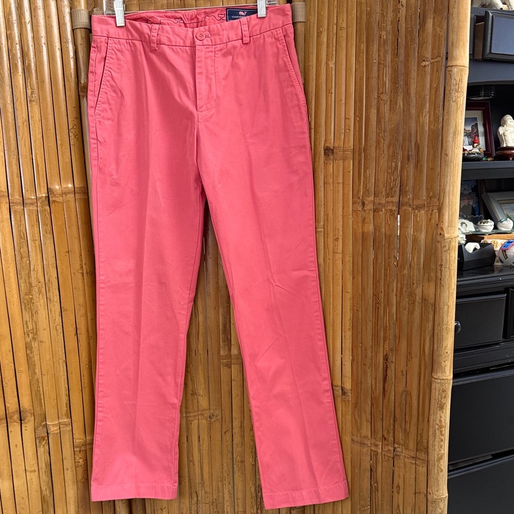 Vineyard Vines Men's Breaker Chino Pants in Vibrant Coral
